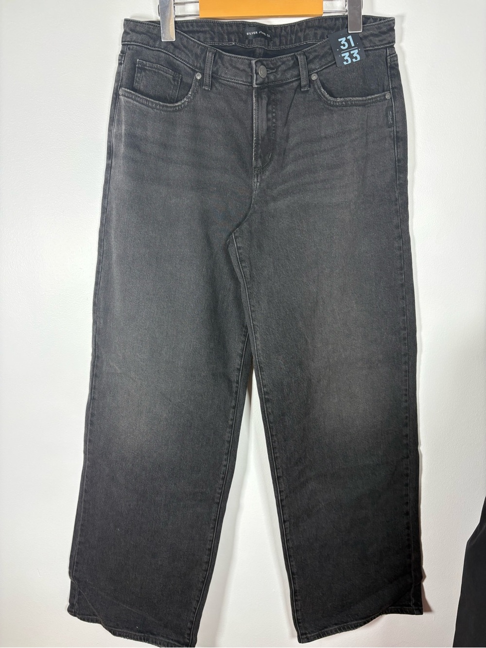Women’s wide leg silver jeans